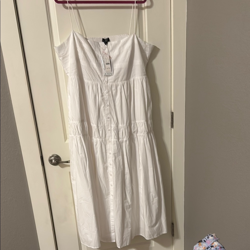 J. Crew Crisp White Sundress